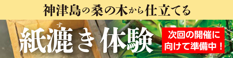神津島の桑の木から仕立てる紙漉き体験、次回の開催に向けて準備中
